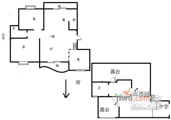 天阳美林湾4室2厅2卫159㎡户型图