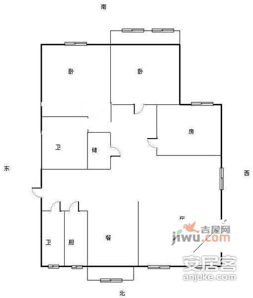 水印康庭3室2厅2卫132㎡户型图