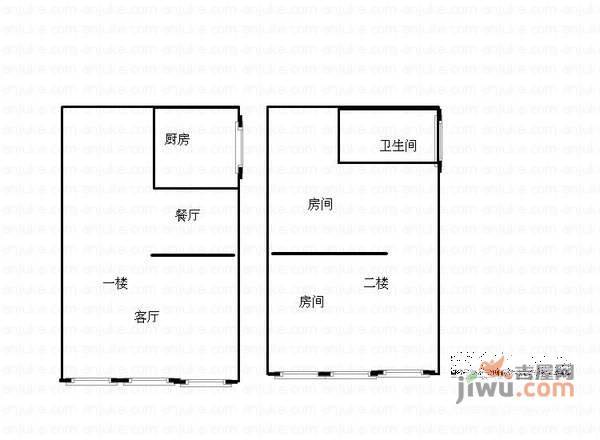 水印康庭2室2厅2卫户型图