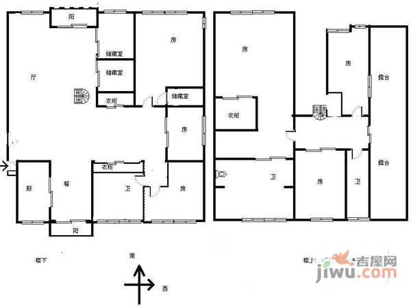 世纪新城5室3厅2卫291㎡户型图