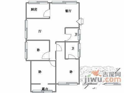 世纪新城3室2厅2卫139㎡户型图