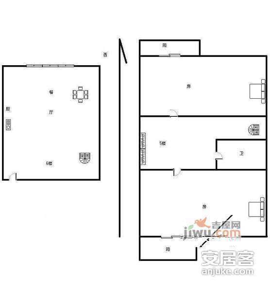 世纪新城2室1厅1卫93㎡户型图