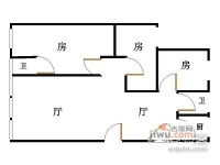 武昌区人民法院宿舍3室2厅2卫124㎡户型图