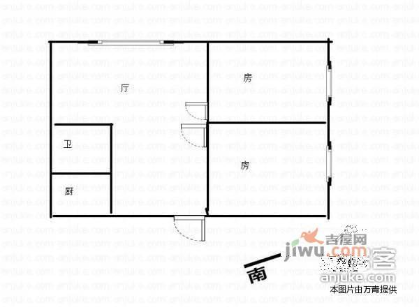 汉中社区洪湖小区1室1厅1卫户型图