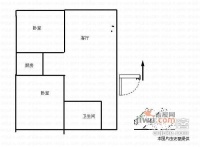 广埠屯社区学院2室1厅1卫64㎡户型图