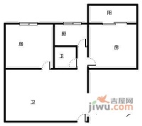 澳门路社区2室1厅1卫户型图