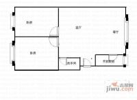玫瑰东苑2室2厅1卫89㎡户型图