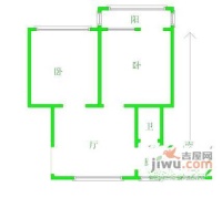 知音东村社区2室1厅1卫72㎡户型图