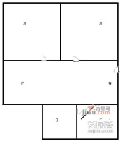湖电社区2室2厅1卫70㎡户型图