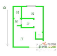 御庭园2室1厅1卫89㎡户型图