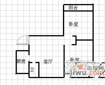 蓝域拿铁公寓1室1厅1卫54㎡户型图