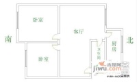 江畔新城2室2厅1卫86㎡户型图