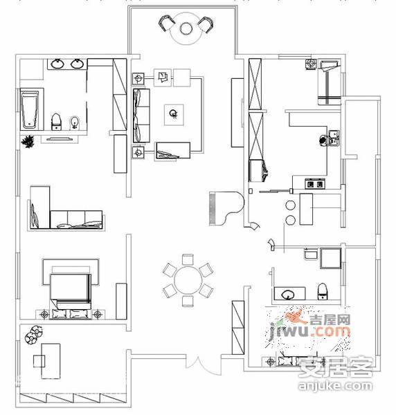 清水源5室2厅2卫175㎡户型图