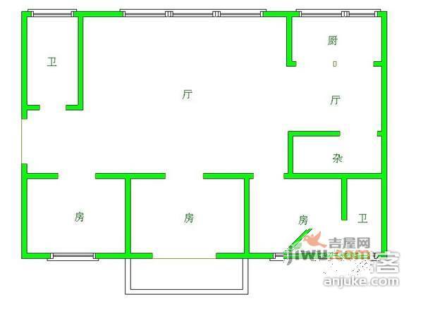 丽水花园3室2厅2卫148㎡户型图