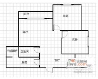 民福金堡大厦2室2厅1卫户型图