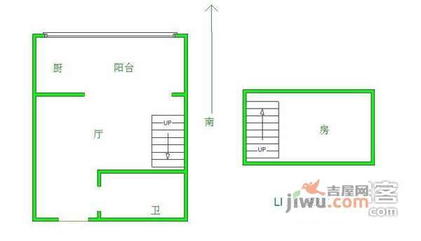 财源大厦1室1厅1卫28㎡户型图