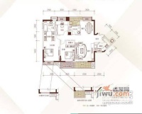 福星城市花园3室2厅2卫121㎡户型图