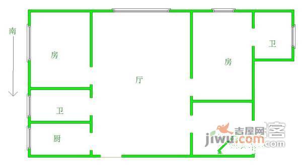 江景大厦3室2厅2卫195㎡户型图