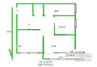 东亭小区2室1厅1卫83㎡户型图
