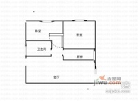 中南国际城2室1厅1卫户型图