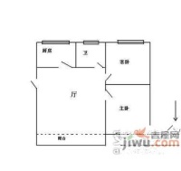 康乐苑2室1厅1卫68㎡户型图