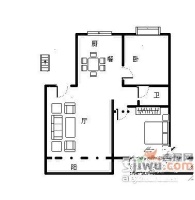 康乐苑2室2厅1卫82㎡户型图