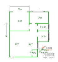 聚才南苑2室2厅1卫110㎡户型图