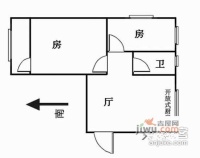 聚才南苑2室1厅1卫76㎡户型图