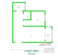 碧波山庄1室1厅1卫户型图