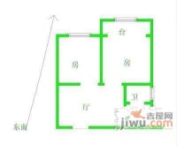 模范三村小区2室2厅1卫49㎡户型图