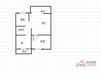金谷明珠园2室1厅1卫92㎡户型图