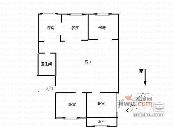 馨苑小区3室2厅1卫156㎡户型图