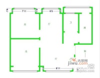 馨都雅园2室2厅1卫99㎡户型图