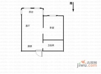 时尚欧洲1室1厅1卫52㎡户型图