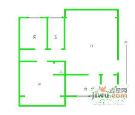 怡景花园2室2厅2卫132㎡户型图