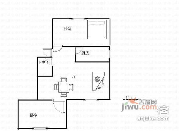 常青花园十一小区3室2厅2卫156㎡户型图