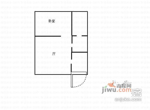 柒零社区1室1厅1卫70㎡户型图