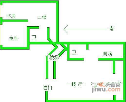 金地国际花园1室1厅1卫60㎡户型图