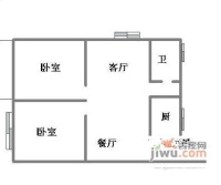 常青花园四区2室1厅1卫85㎡户型图