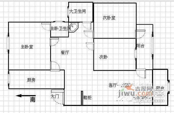 宝安璞园4室2厅2卫175㎡户型图