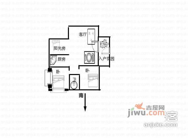 宝安璞园3室2厅1卫118㎡户型图