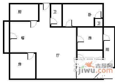 新嘉园4室2厅2卫152㎡户型图