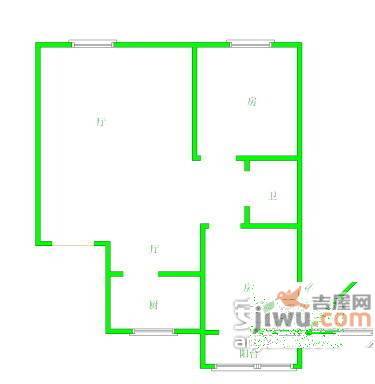 翰林苑小区2室1厅1卫93㎡户型图