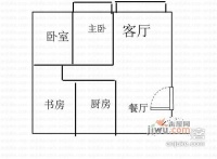 国信新城3室2厅1卫115㎡户型图