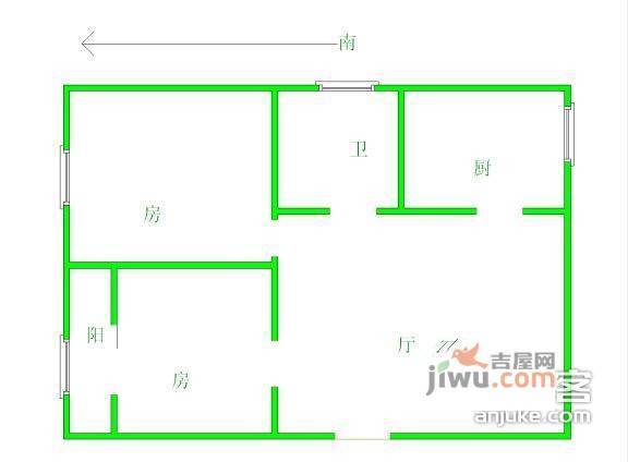 关东康居园2室2厅1卫105㎡户型图