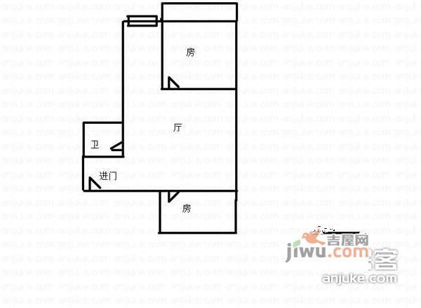 新华豪庭2室1厅1卫户型图