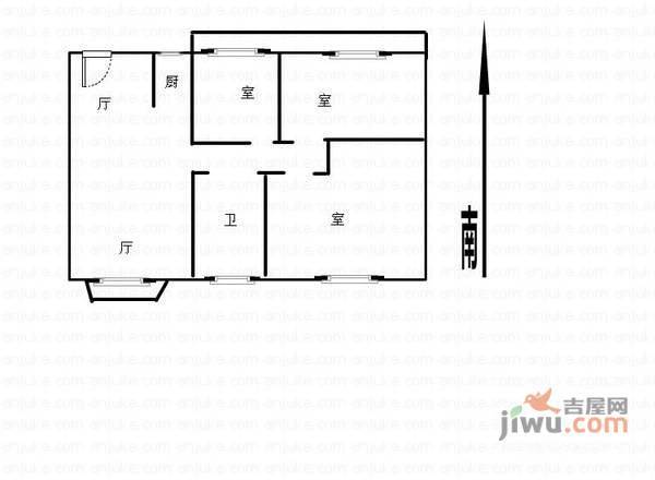 武汉梅苑小区3室2厅1卫130㎡户型图