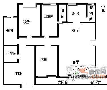 名都花园4室2厅2卫220㎡户型图