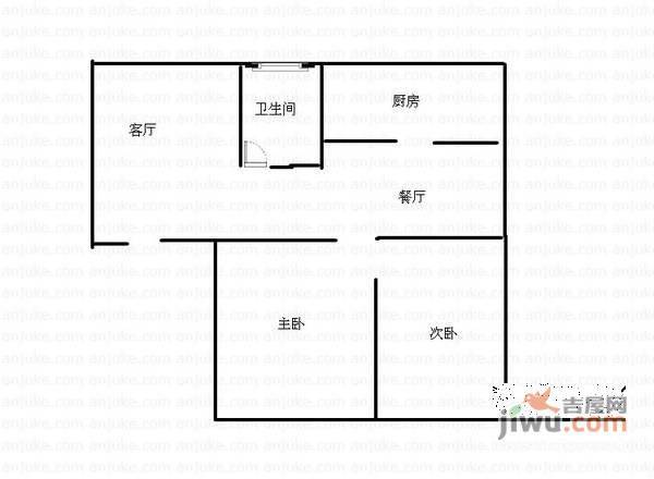 华锦花园2室2厅1卫97㎡户型图