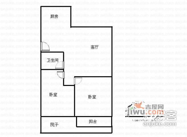 华锦花园2室2厅1卫97㎡户型图